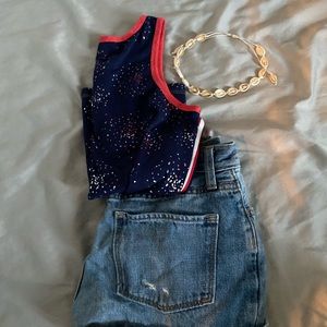 girls tank top. perfect for summer and fourth of july